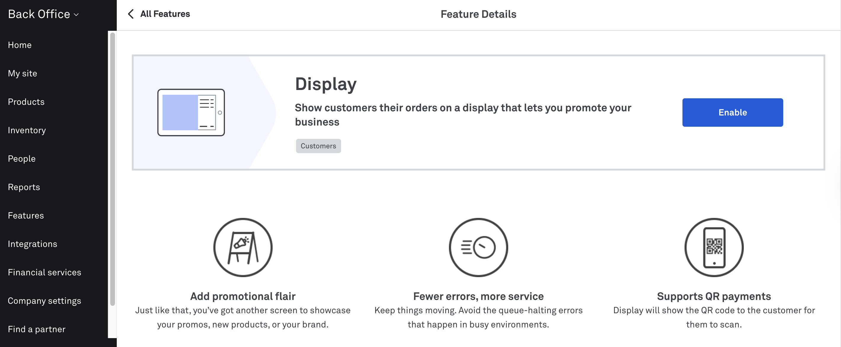 Enable Lightspeed customer display