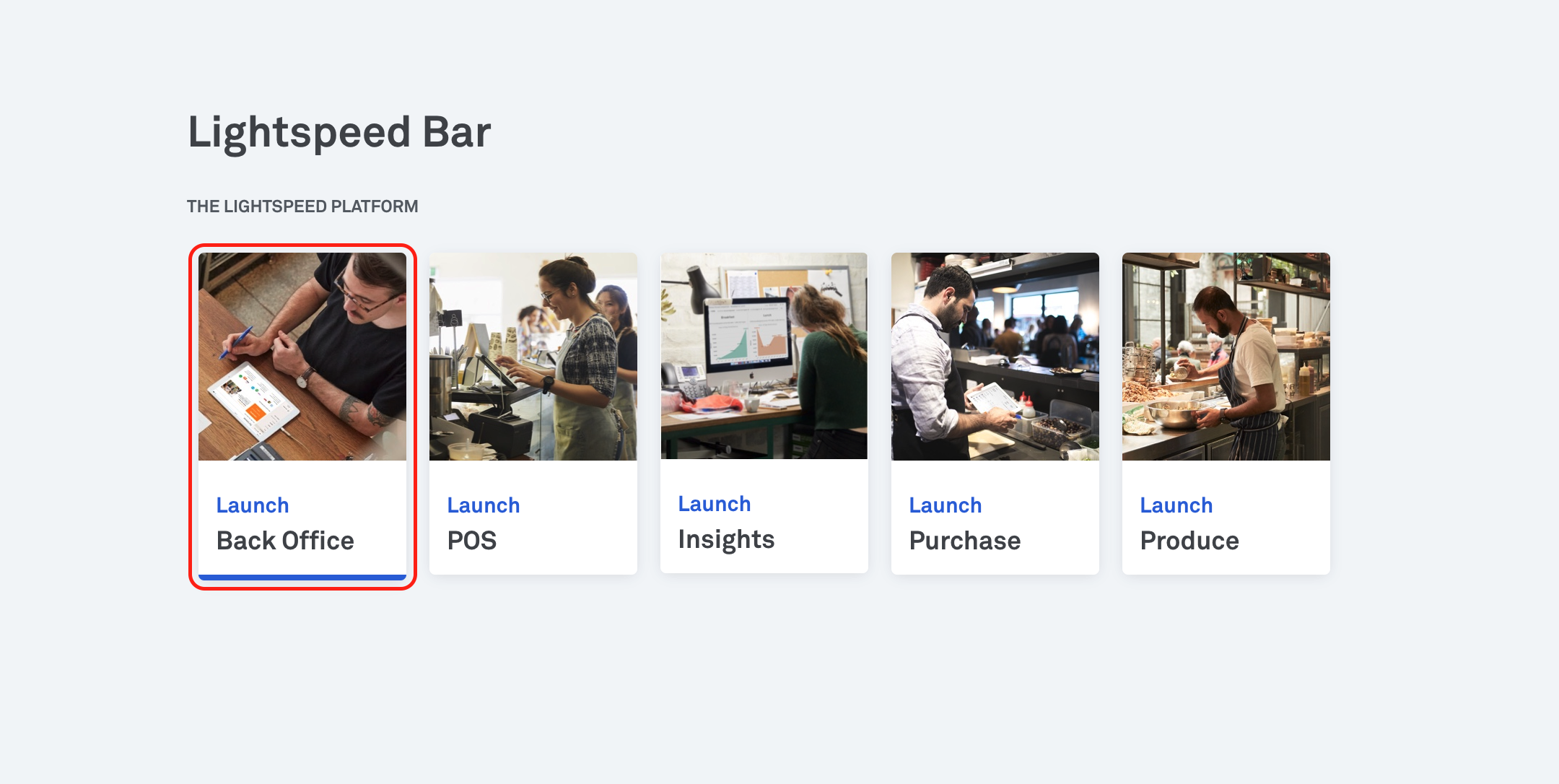 Launch Back Office