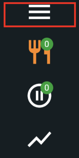 photo of menu icon in bump screen