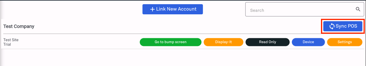 Sync POS button Bump-it