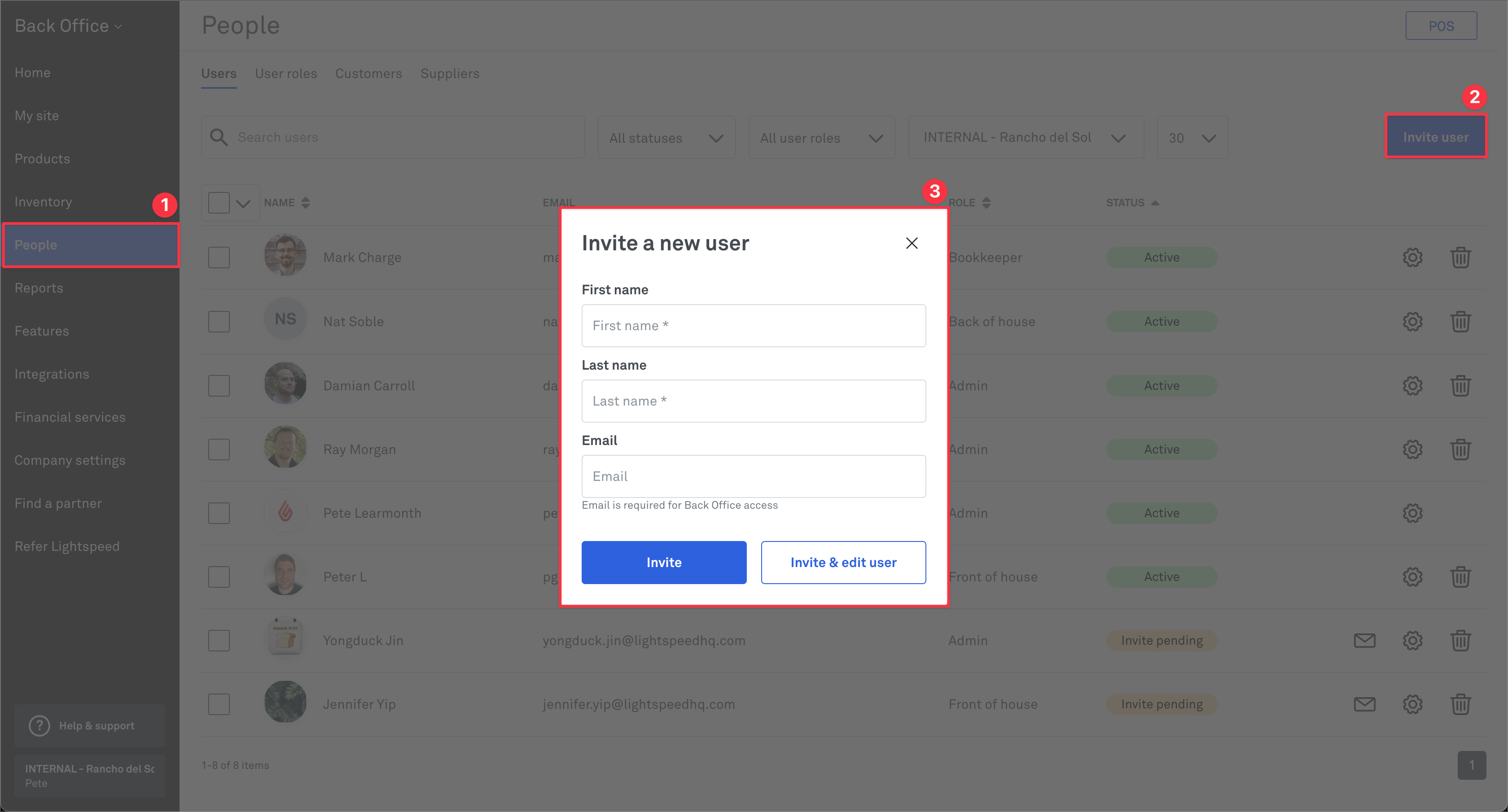 Invite User Dialog Screenshot