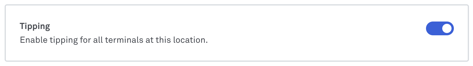 Tipping option in Lightspeed Payments settings 