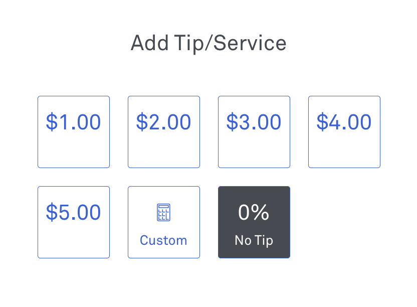 image of Add Tip/Service in POS