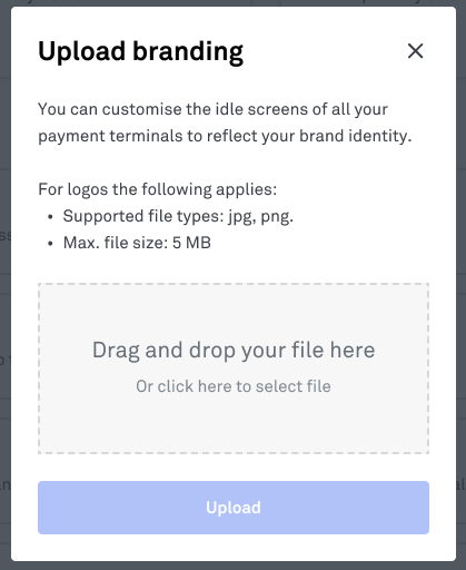 image of Terminal branding upload image screen 