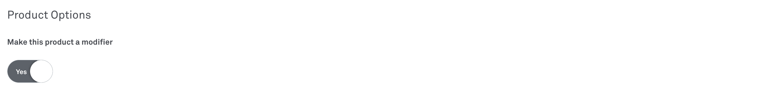 image of on-screen modifier toggle in Back Office