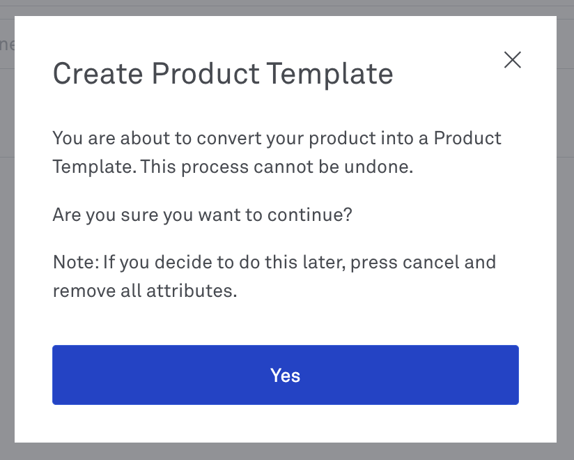 Create product template for variants 