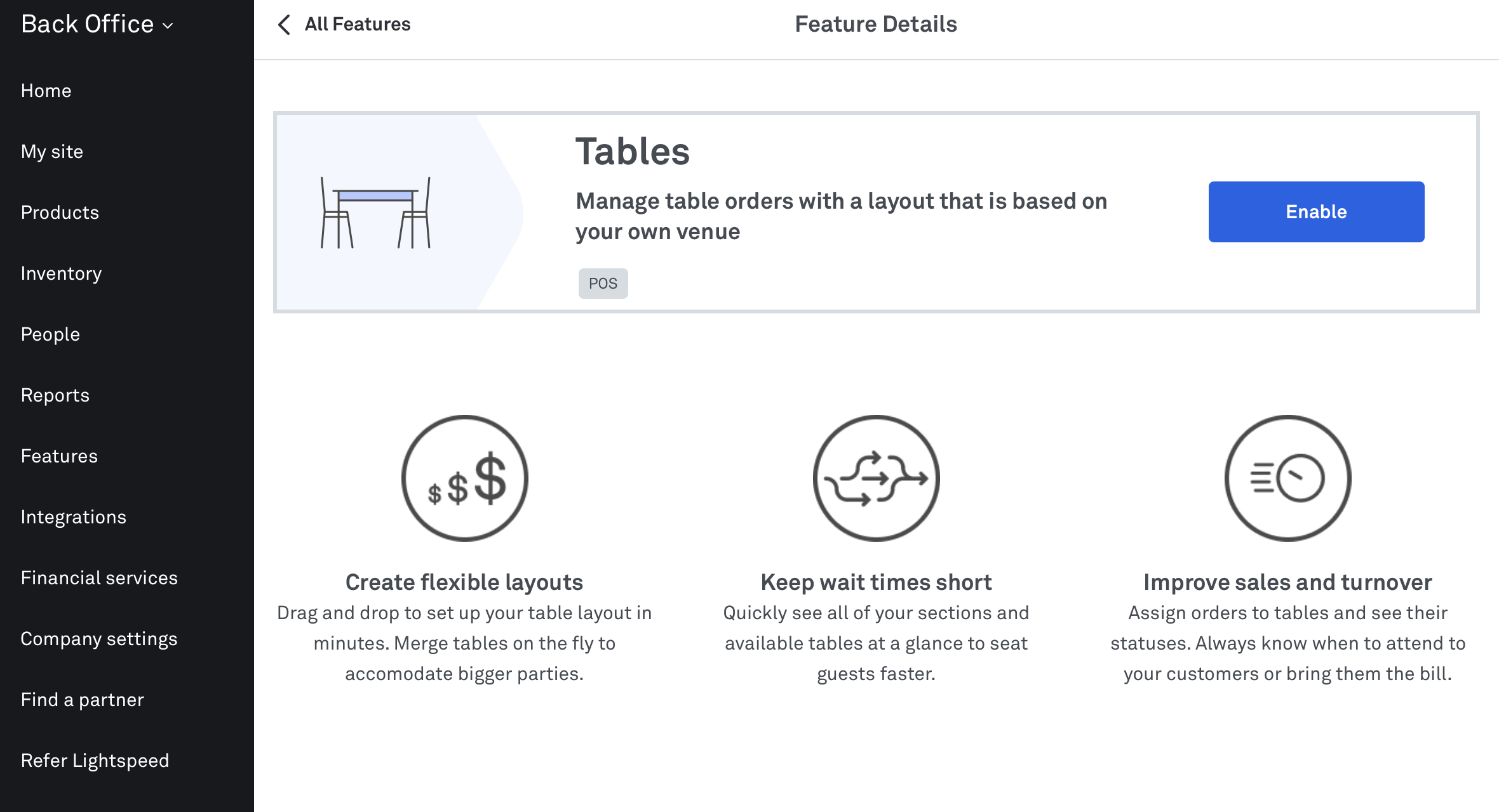 Enable button_Tables