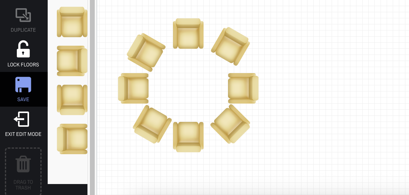 Chairs floor plan edit screen_POS