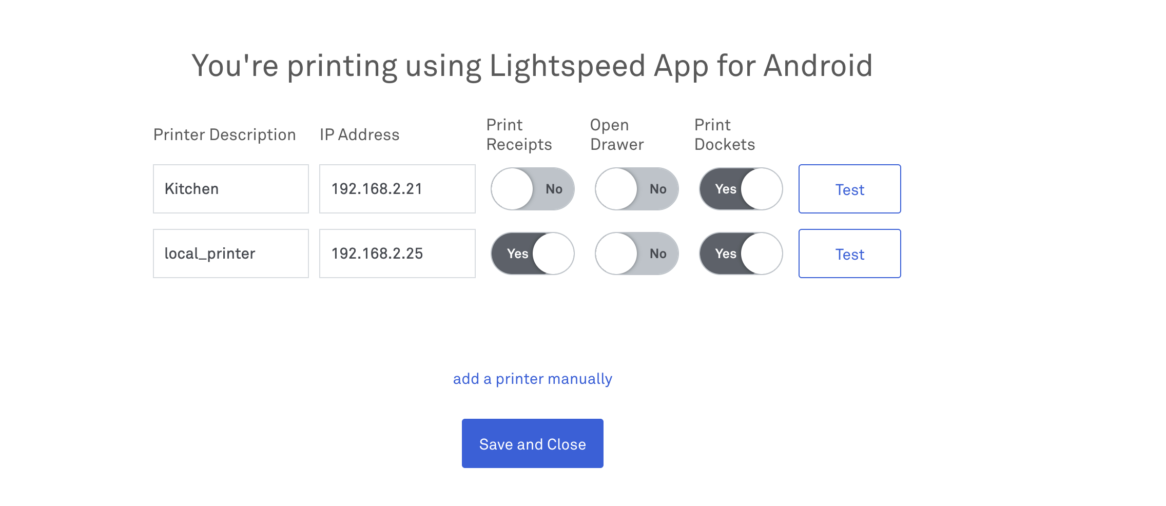 Print receipts toggle_POS