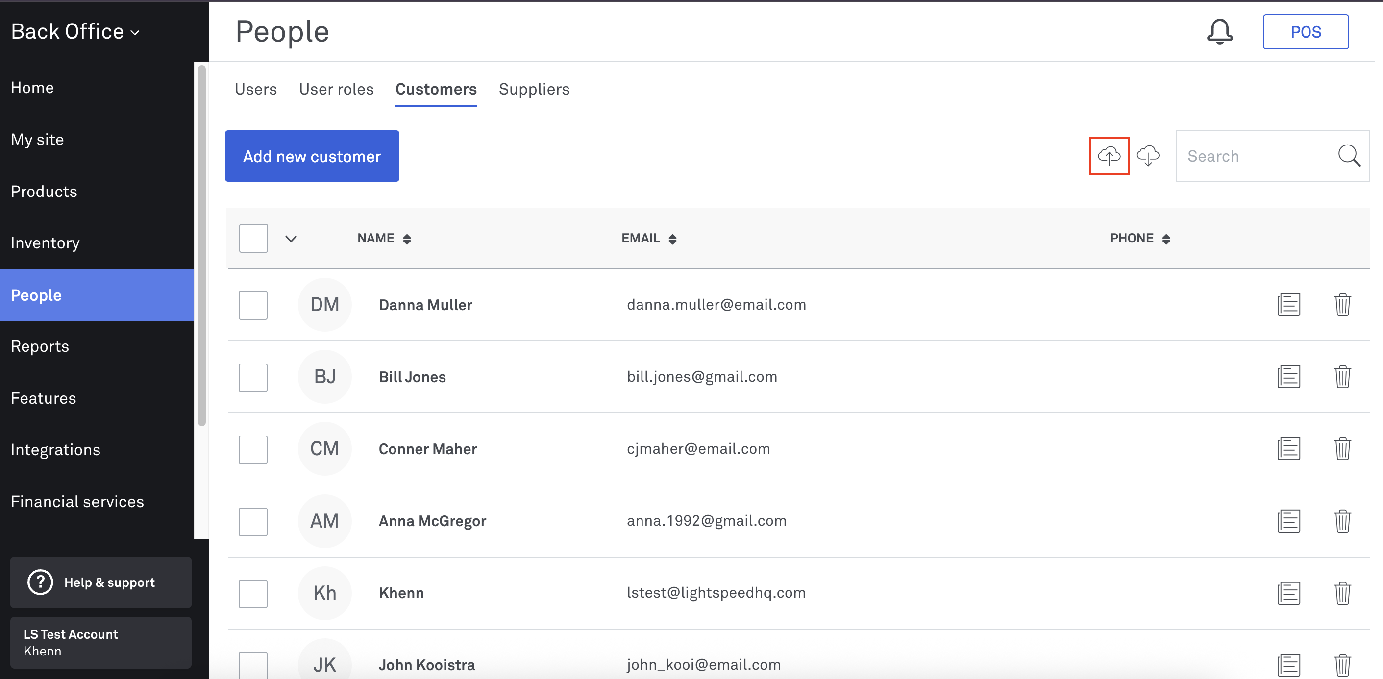 Import button_Customer accounts