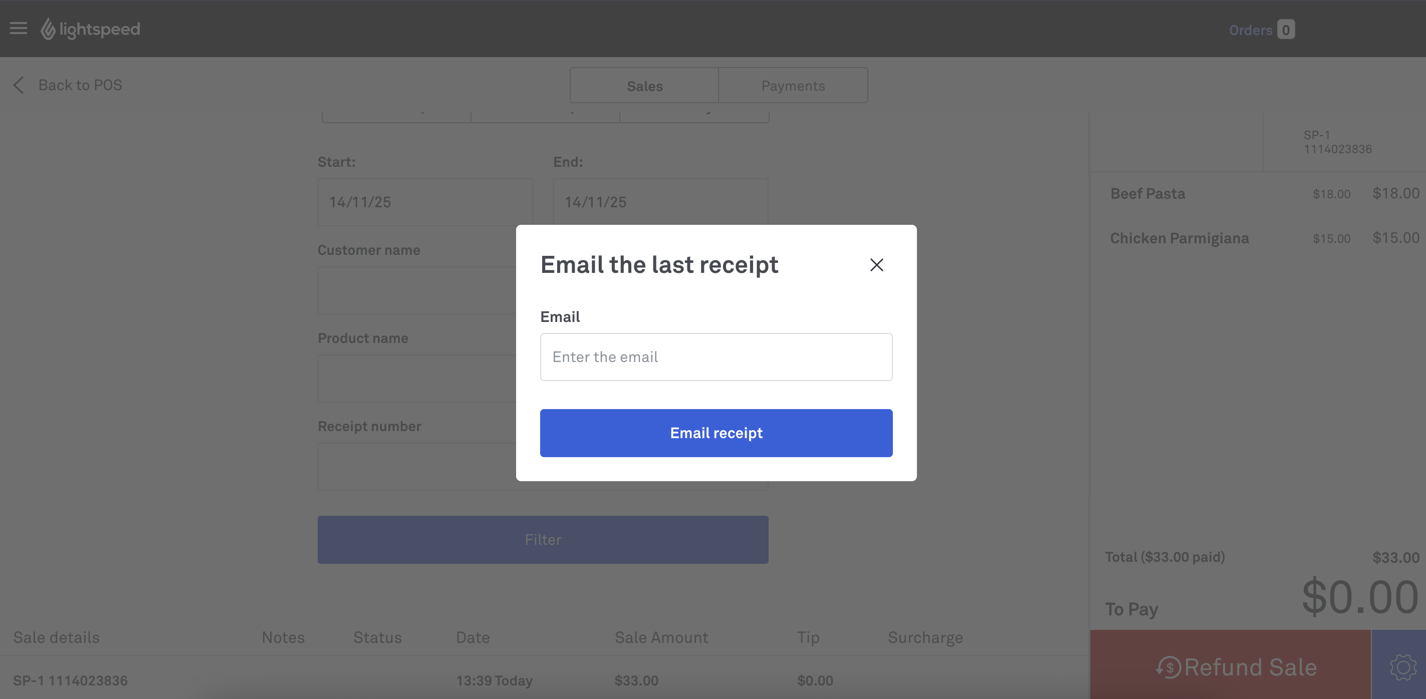 Send email receipts_Back Office