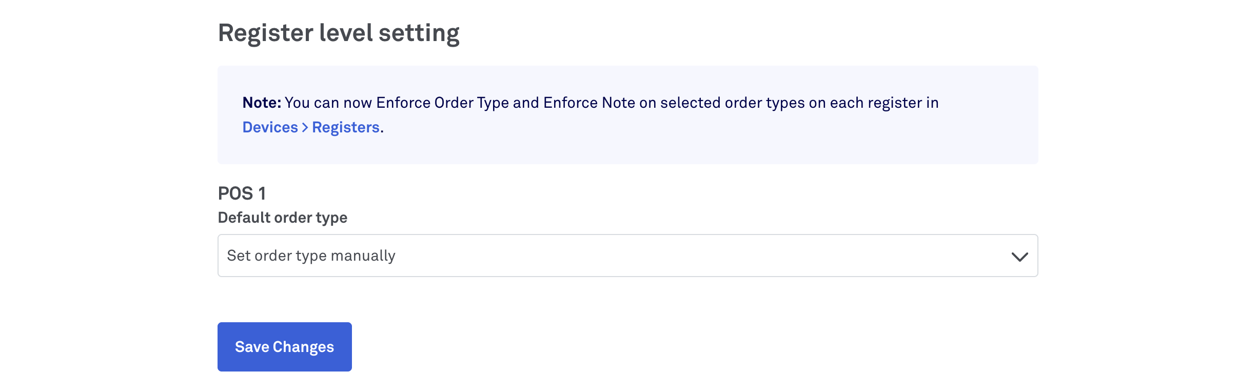 Default order type_Back Office
