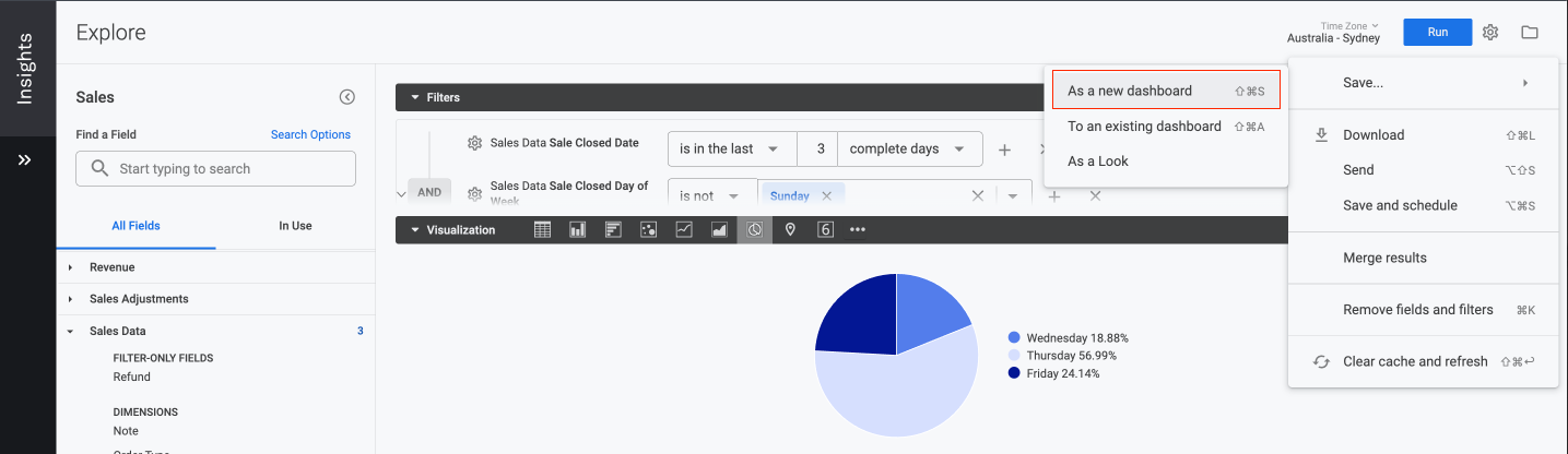Lightspeed Insights custom save new dashboard