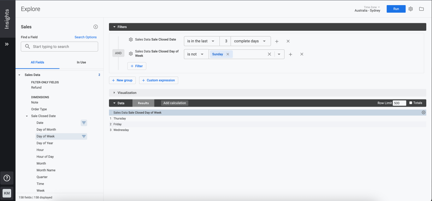 Lightspeed Insights custom dimensions options