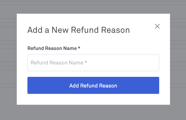Add new refund reason