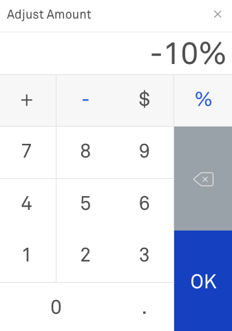 Custom discount button in the POS