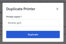 Duplicate printer button in Back Office