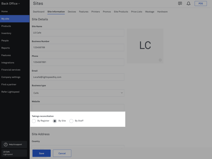 Takings_reconciliation_option_in_site_information_sceeen.png