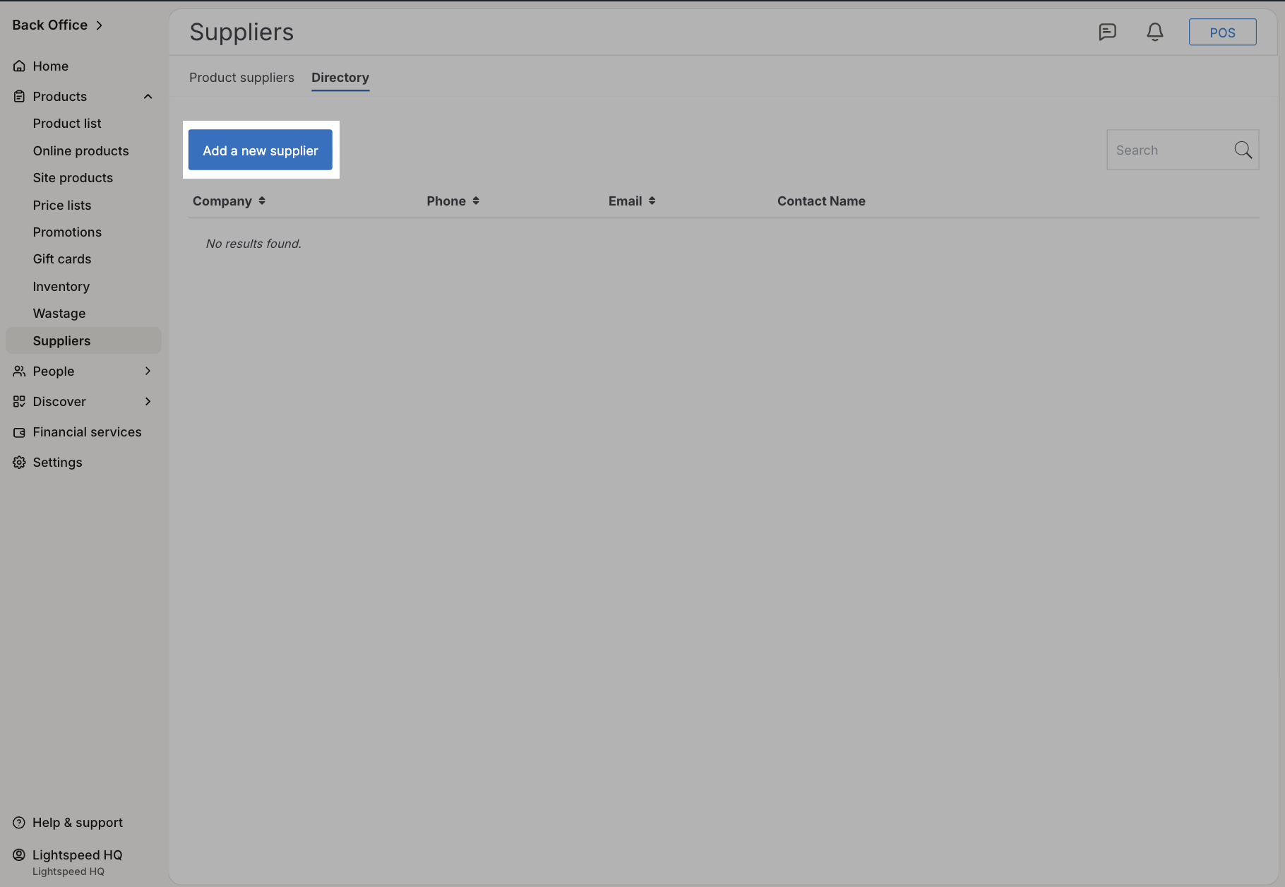 Add new supplier in Back Office